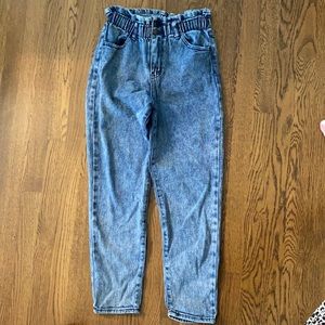 Paperbag denim jeans